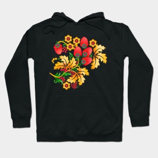 Russian traditional flower pattern hohloma Hoodie